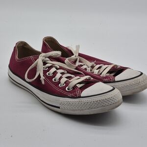 Converse Chuck Taylor All Star Low Top Shoes M9691 size W 7 -M 5 Burgundy Red